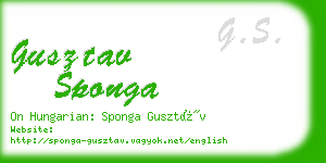 gusztav sponga business card